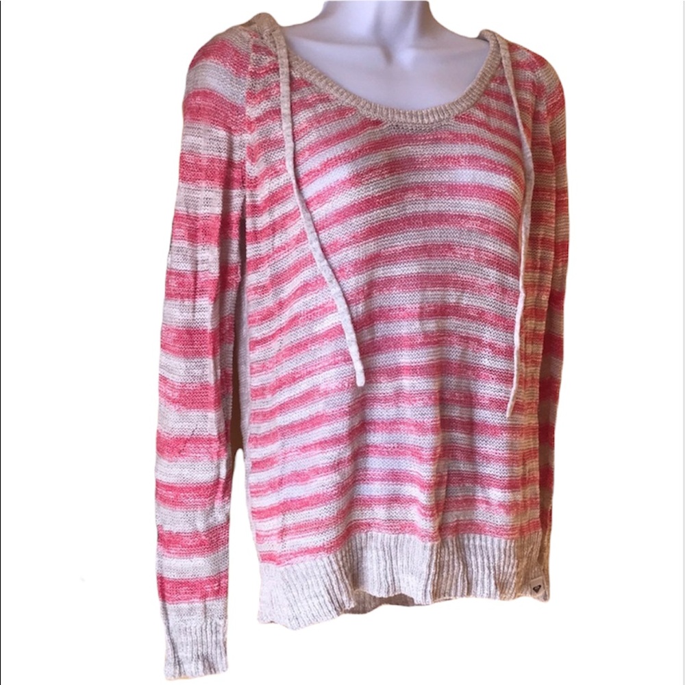 Roxy Hooded Striped Top